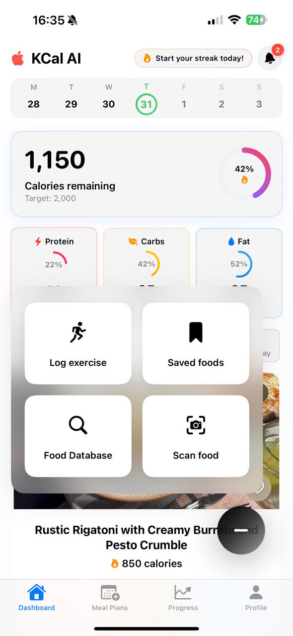 KCal AI Features